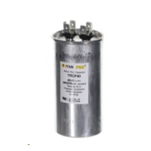 MOTOR RUN CAPACITOR 2" x 3-15/16", 440 V, 40 MICROFARAD ROUND