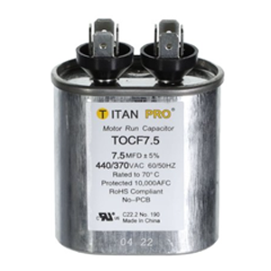 MOTOR RUN CAPACITOR 7.5/440 OVAL