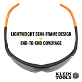 Standard Safety Glasses, Gray Lens