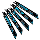 200304 - RECIPROCATING SAW BLADES BLACK SERIES BI METAL, 6 TPI - 9", 5 PACK
