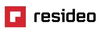 Residio logo a red box with black letters